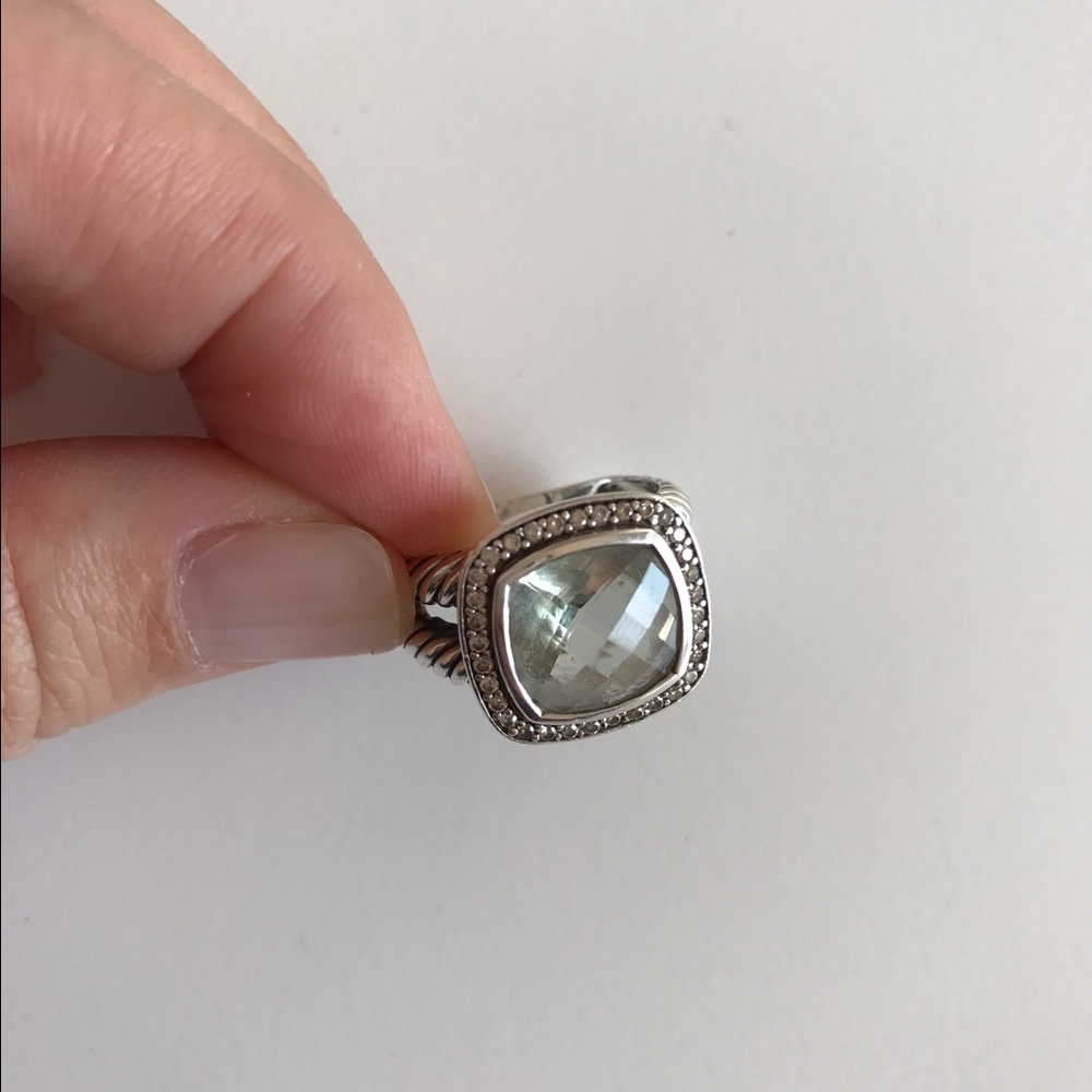 David Yurman Albion ring, prasiolite & diamonds