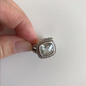 David Yurman Albion ring, prasiolite & diamonds