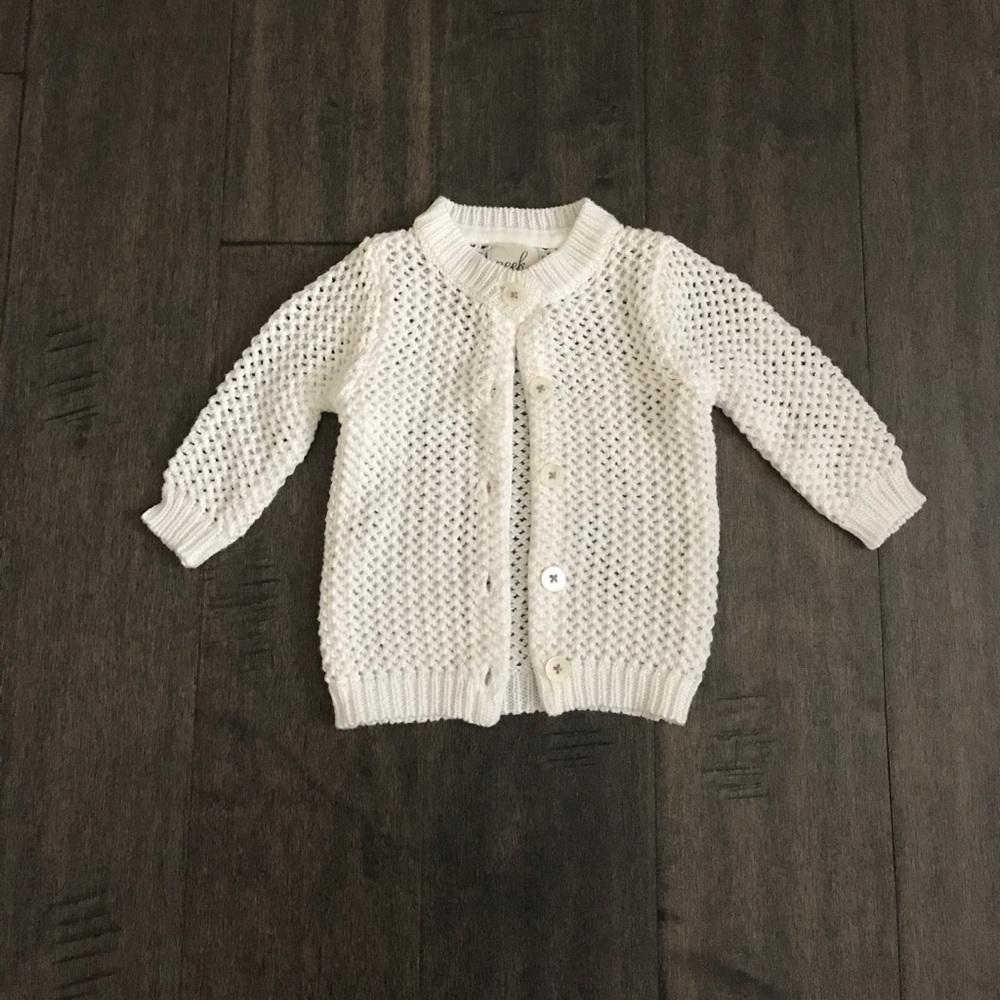 BABY Peek White Knit Sweater
