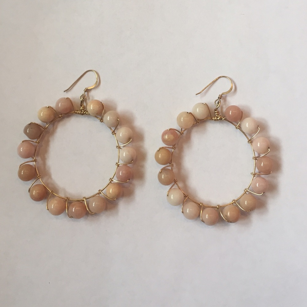 Pretty Pale Pink Hoop Earrings
