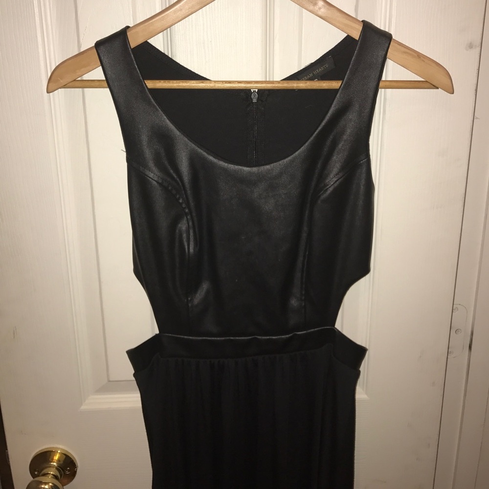 Faux Leather Dress