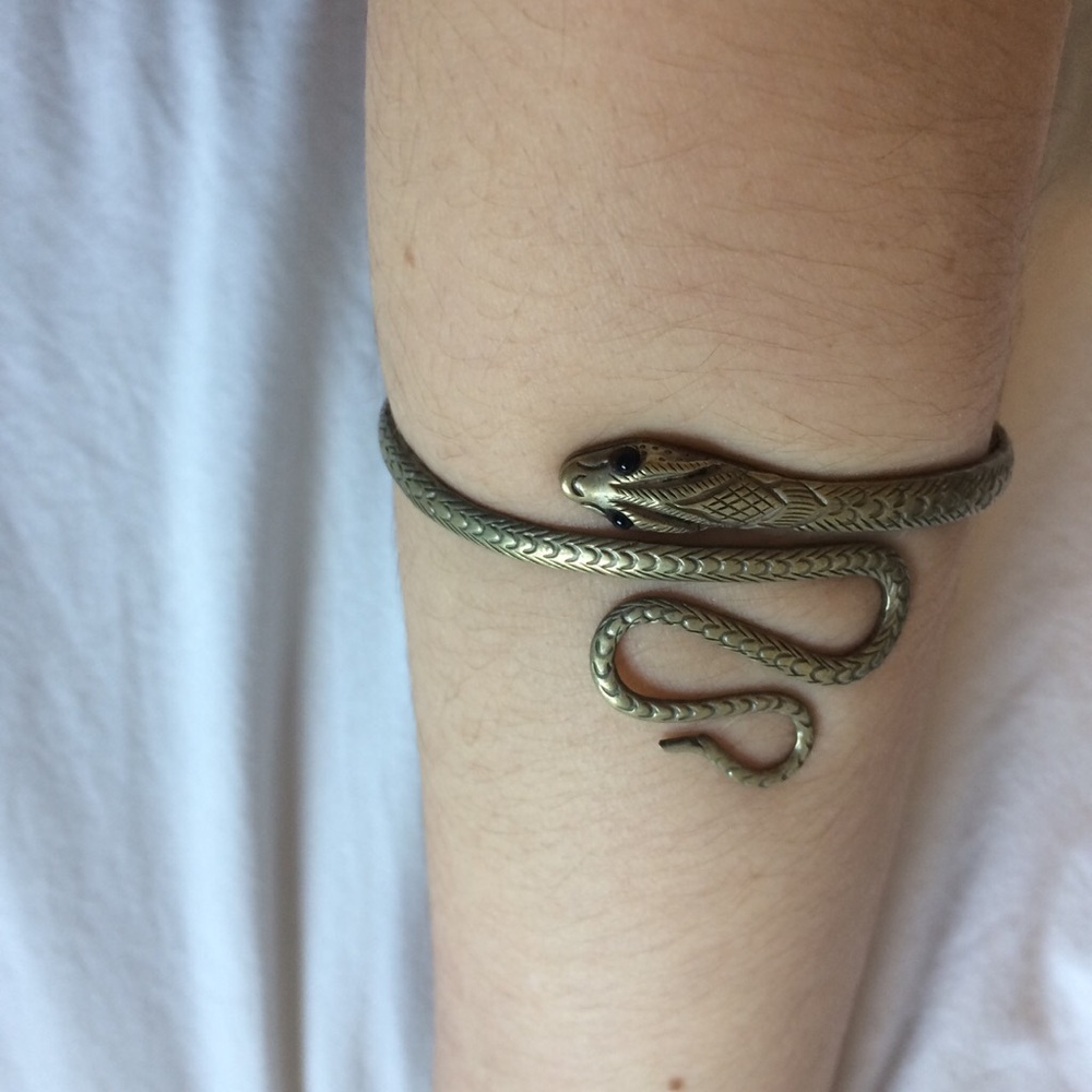 Silver Snake Arm Cuff