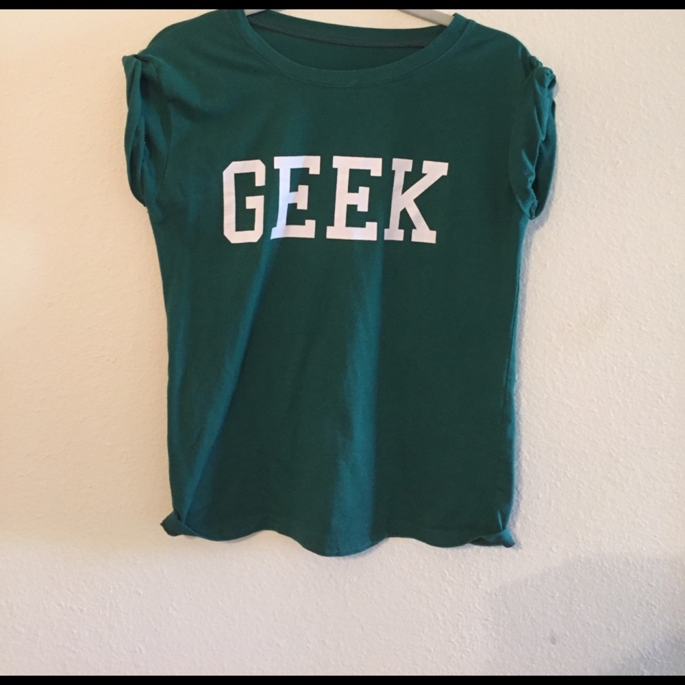 Green geek tee