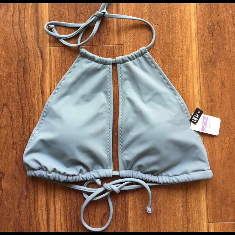 PINK High Neck Keyhole Halter Top