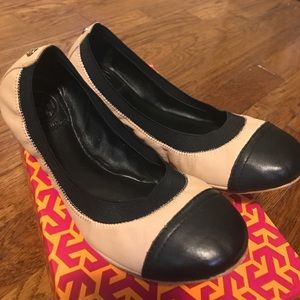 Tory Burch Carrie Ballet Elastic Flats 6.5