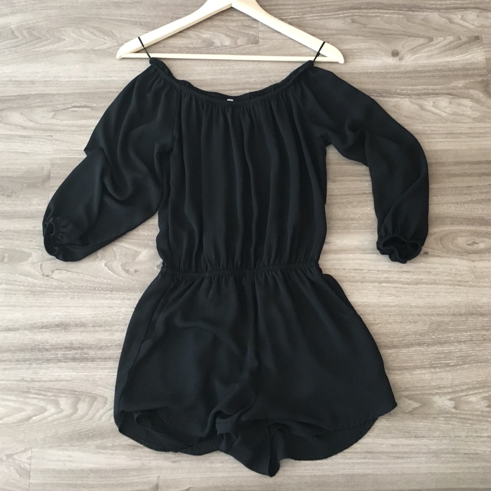 Angeline black romper