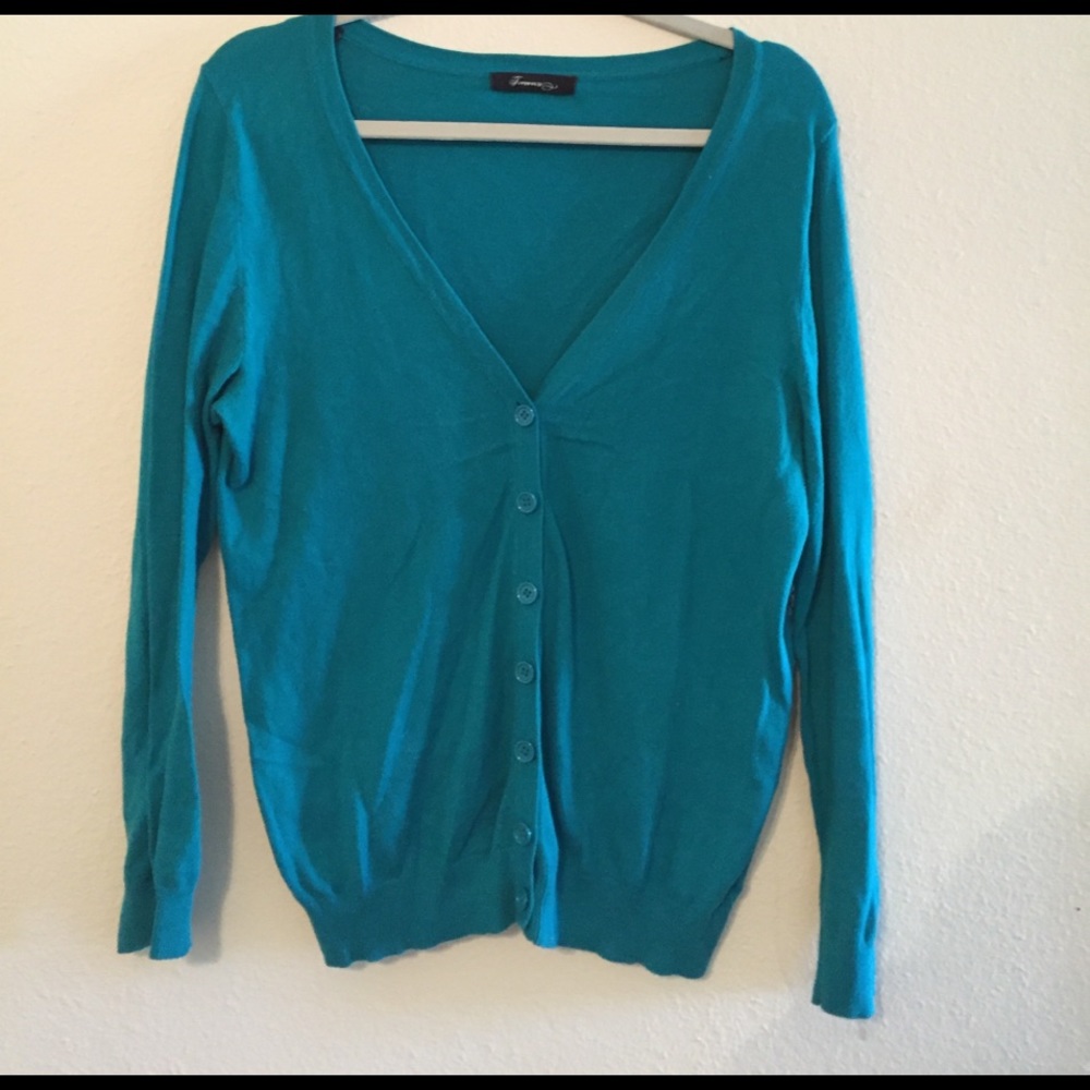 Teal cardigan