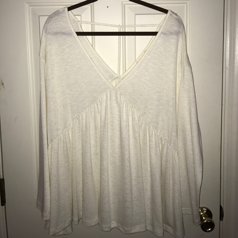 Altar'd State Slouchy Long Sleeve Shirt w/Cutout