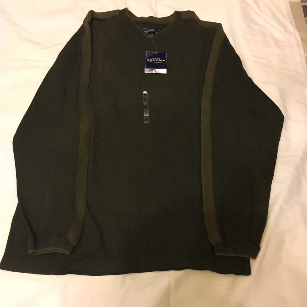 New Men's Sonoma Olive Green Sweater Size XL