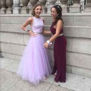 Size 2 Pale Purple Prom Dress 2 piece