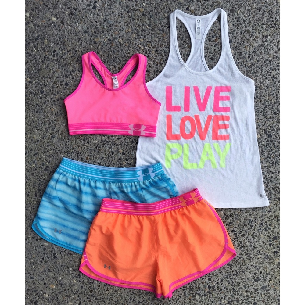 🎉Last Chance🎉 UA Bundle-Bra,Tank, 2 Shorts