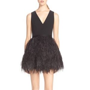 Alice and Olivia Kiara feather dress