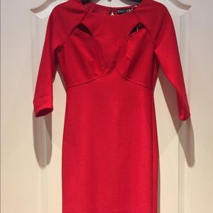 Red Stretch bodycon dress