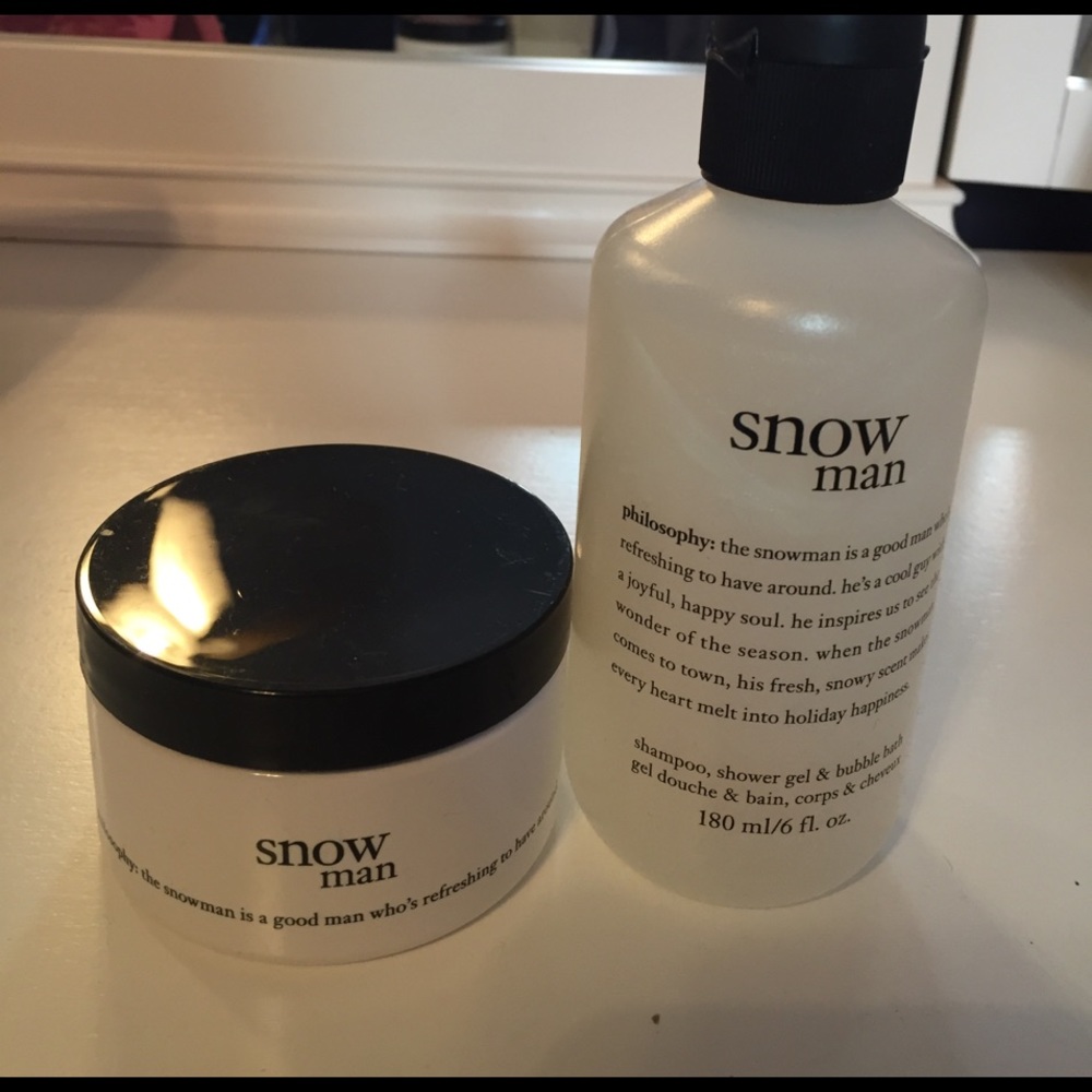 Snow man shower gel and body lotion 6 fl oz