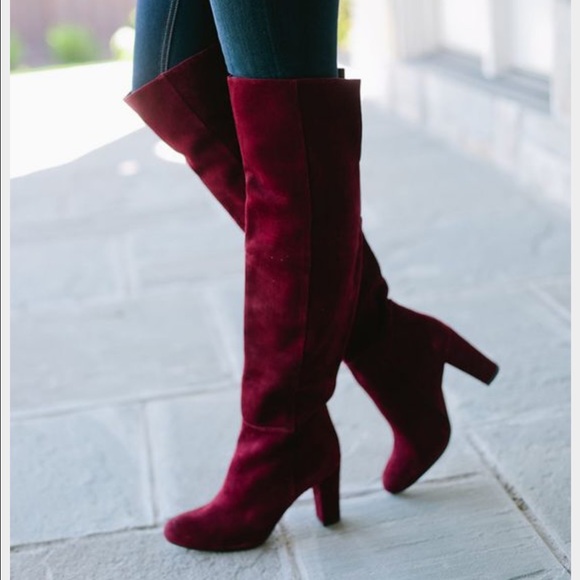 halogen red boots