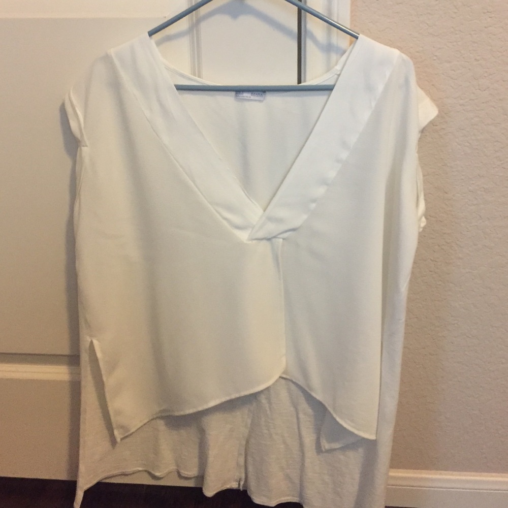 White Zara top