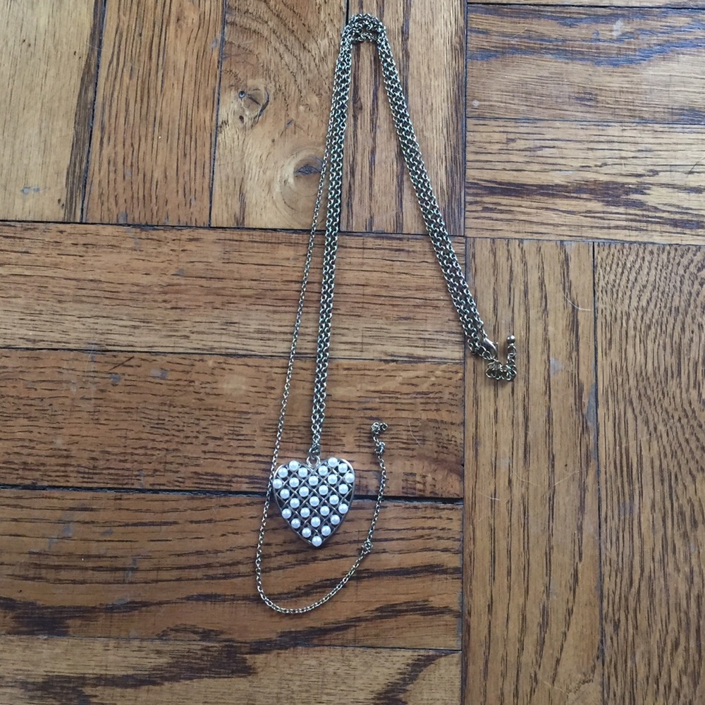 Asymmetrical Valentine's Day Heart Necklace