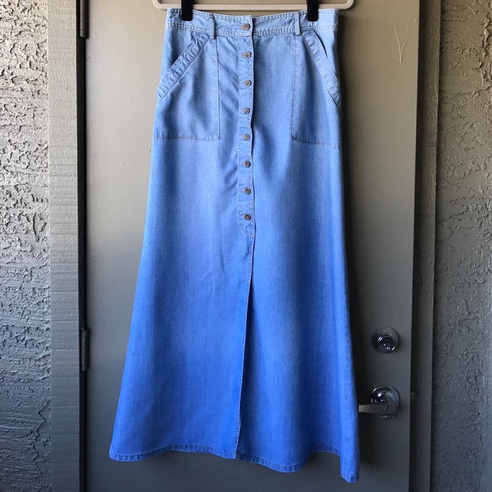 Anthropologie Holding Horses denim skirt