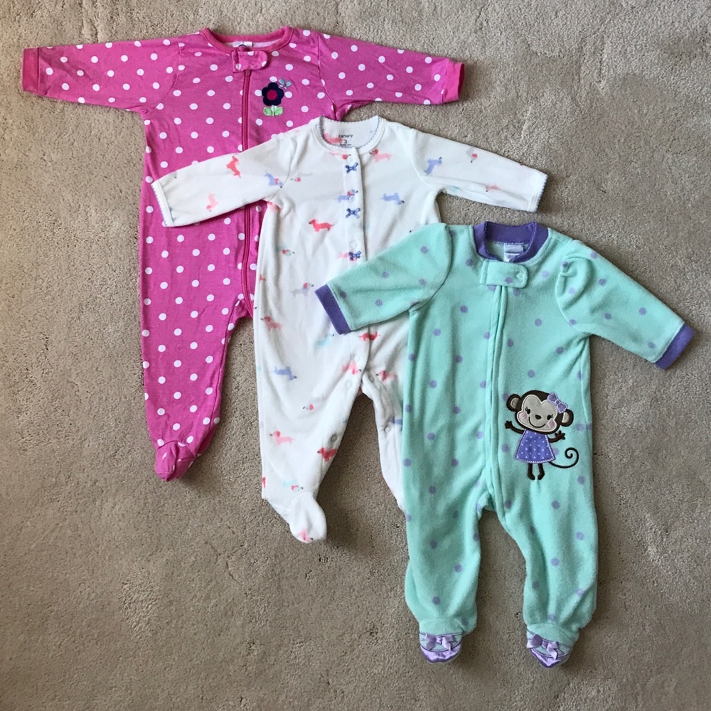 NWOT Assorted Footies Sleepers 3M