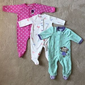 NWOT Assorted Footies Sleepers 3M