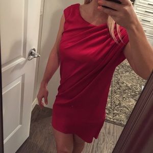 MATTOX drape silk mini dress