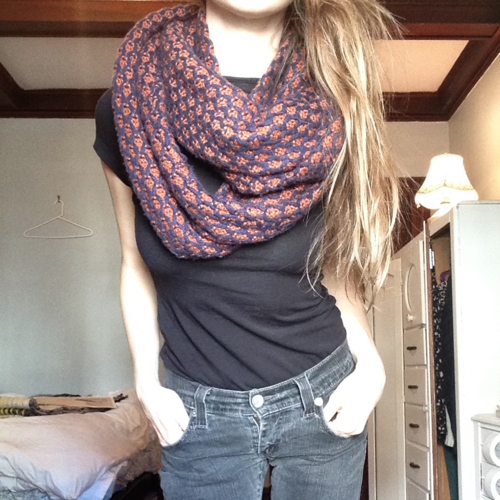 J. Crew honeycomb infinity scarf