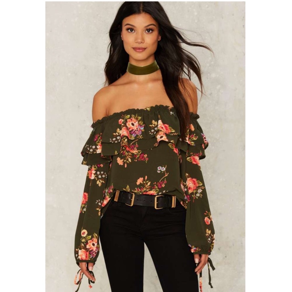 Good natured off the shoulder top