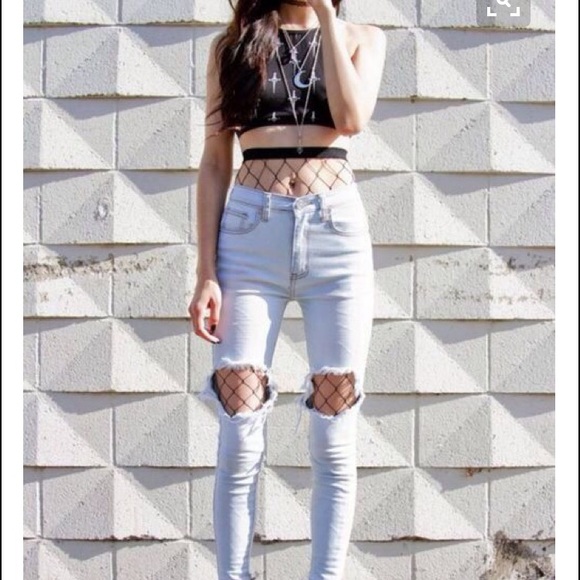 Black net tights - Picture 3 of 3