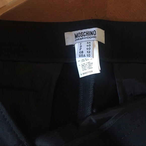 NEW MOSCHINO Black Dress Pants FR 40 - Picture 3 of 6