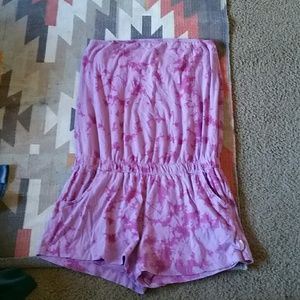 Billabong purple tie dye romper