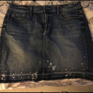 LOFT distressed jean skirt PRICE DROP