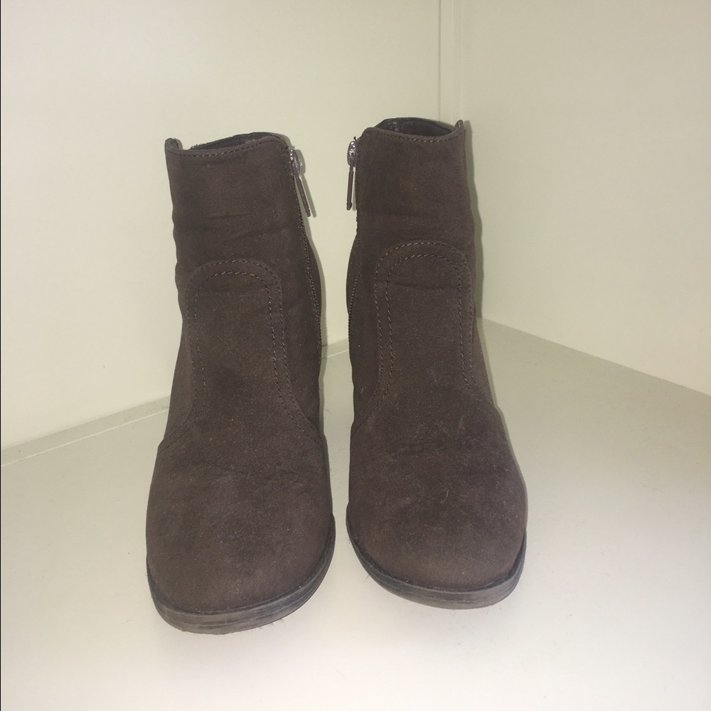 Brown ankle booties