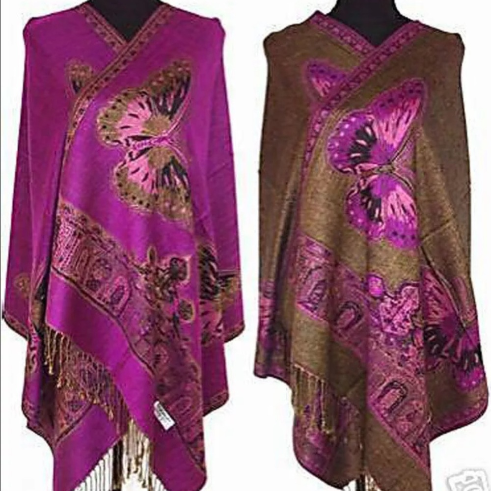 Scarve double sided butterfly