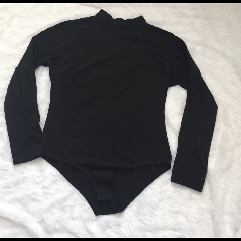 Black long sleeve bodysuit