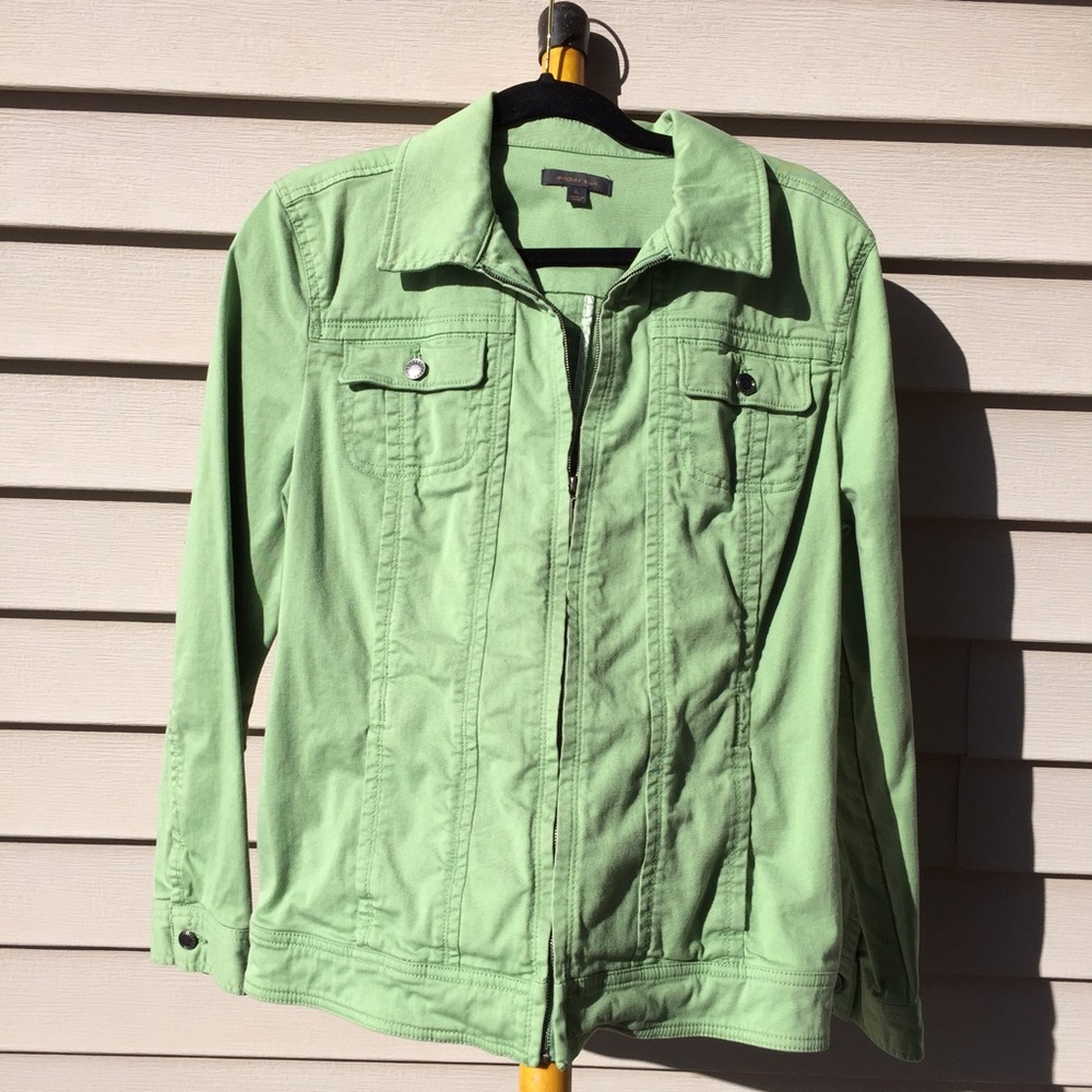 Colored stretch denim jacket