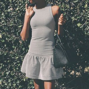 Zara bodycon Trafaluc dress (black and white).