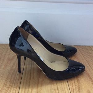 Authentic Jimmy Choo black patent pumps sz 37