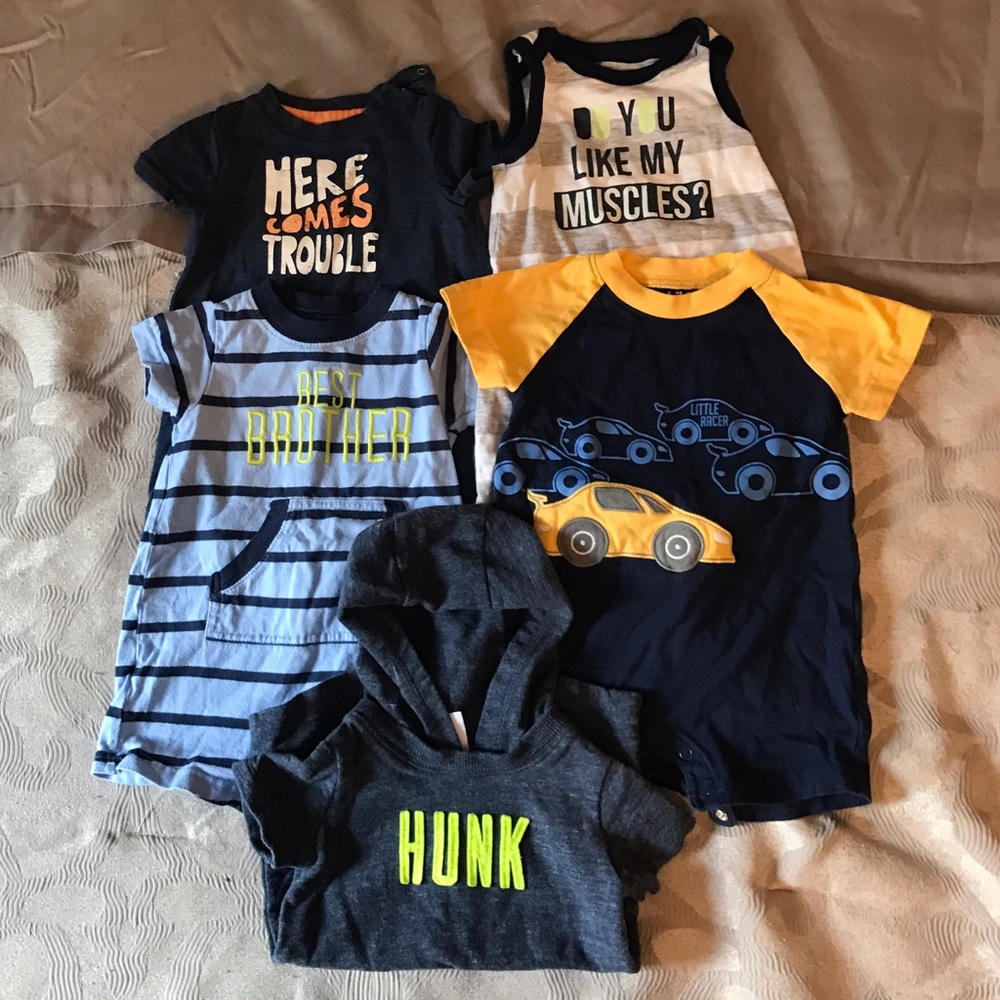 6 Carter's Rompers