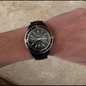 Black Fossil Watch