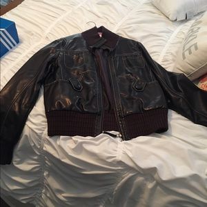 Faux leather jacket