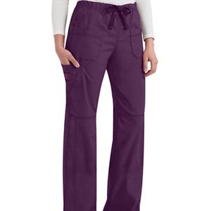WonderFLEX Eggplant Cargo Scrub Pants NEW