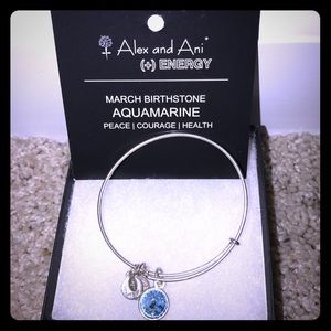 Alex and Ani Aquamarine Bangle