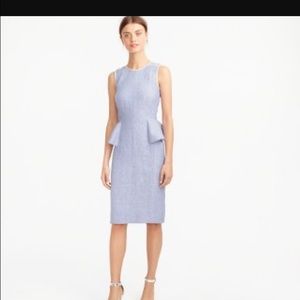 JCrew linen peplum dress