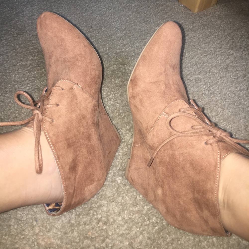 Wedged booties