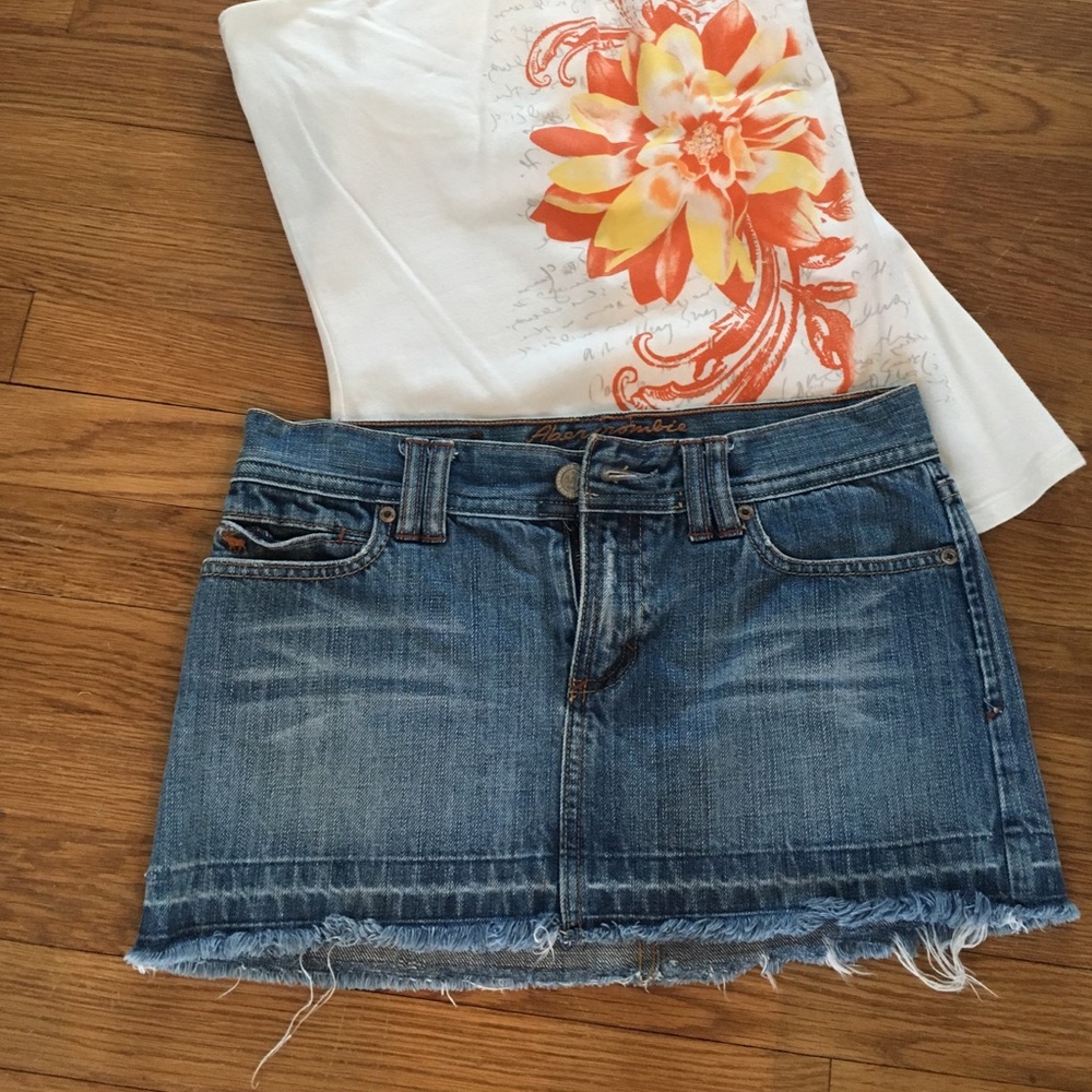 Abercrombie and fitch mini jean skirt