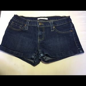 Dark denim shorts