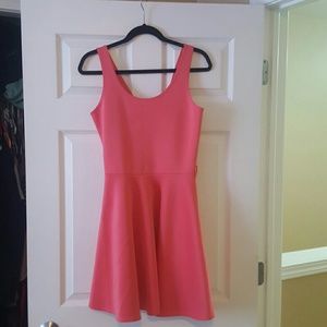 Coral skater dress