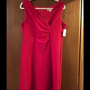 NWT Coldwater Creek Crinkled V Neck Dress 14P