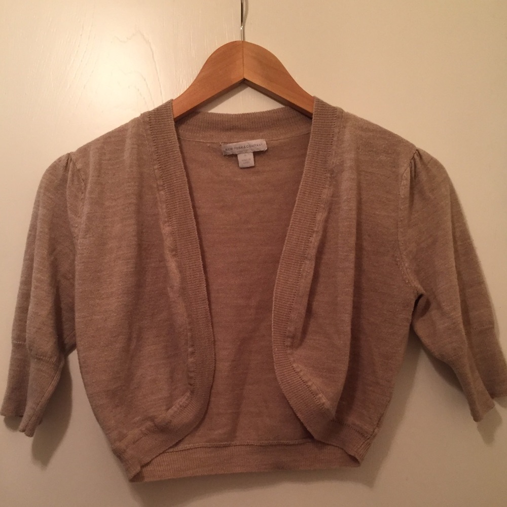 Tan/beige shrug from New York & Company