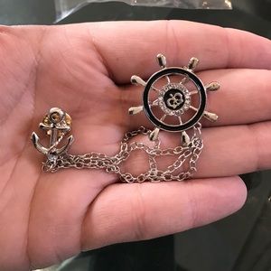Wheel and Anchor Tie Clip